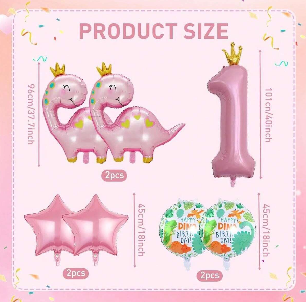 Número Dino Pink