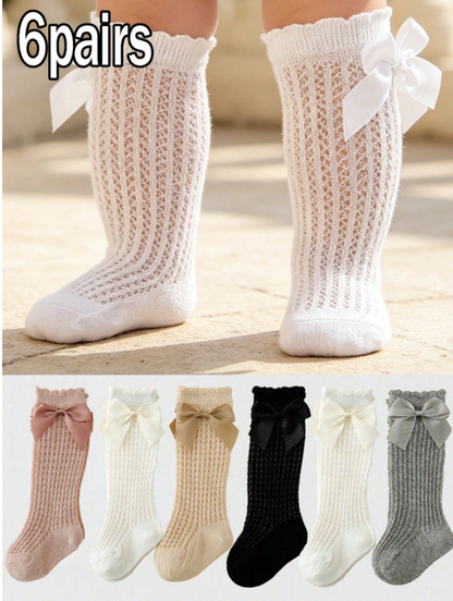 Set  6 pares de medias lazo