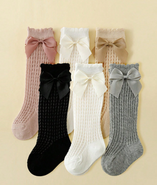 Set  6 pares de medias lazo