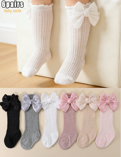 Set  6 pares de medias lazo