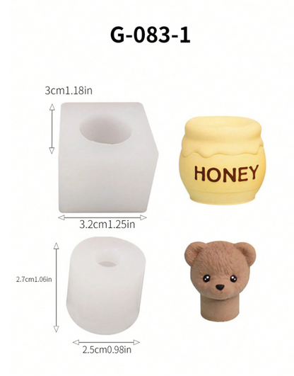 Molde de Silicón Oso y miel (S)