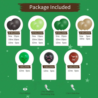 Set de globos Mine Craf