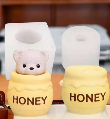 Molde de Silicón Oso y miel (S)